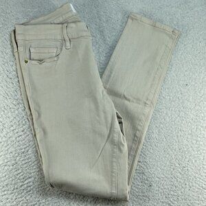 FRAME Le Skinny De Jeanne Crop Womens 30 Denim Light Gray Sand Jeans 28x27